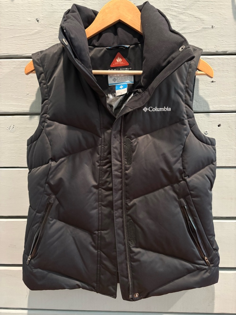 Columbia Omni Heat Black Puffer Vest - Women's Sz M